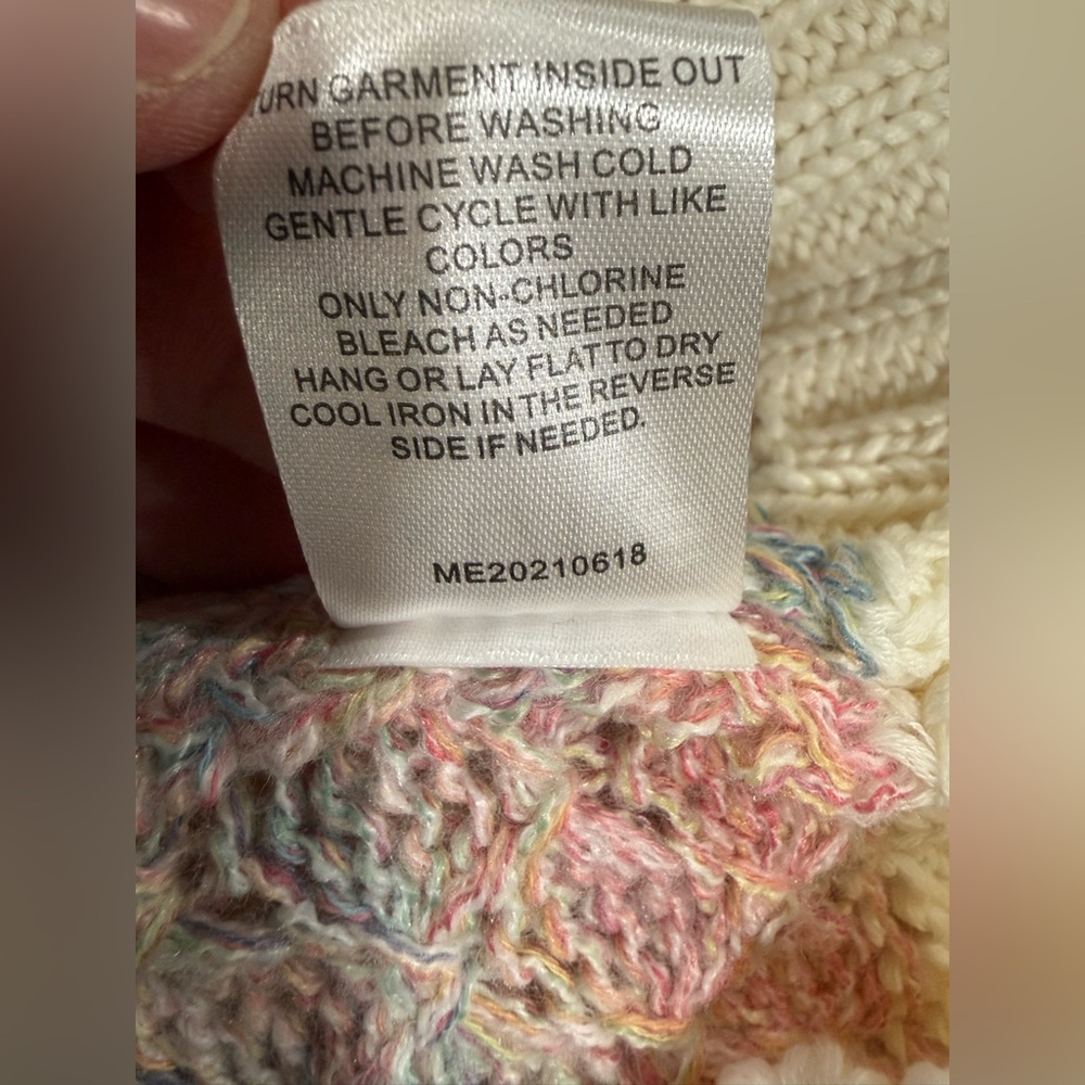 Grace + Karma Pastel Stripe Knit Cardigan Size XL/1X - Picture 10 of 10
